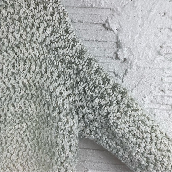 For Thee Cozy Knit Green & Cream Ombre Long Open Cardigan Metallic Details SZ M - Picture 6 of 15